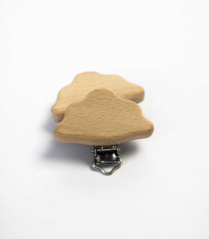 Schnullerclip "Wolke" aus Buchenholz - mahina