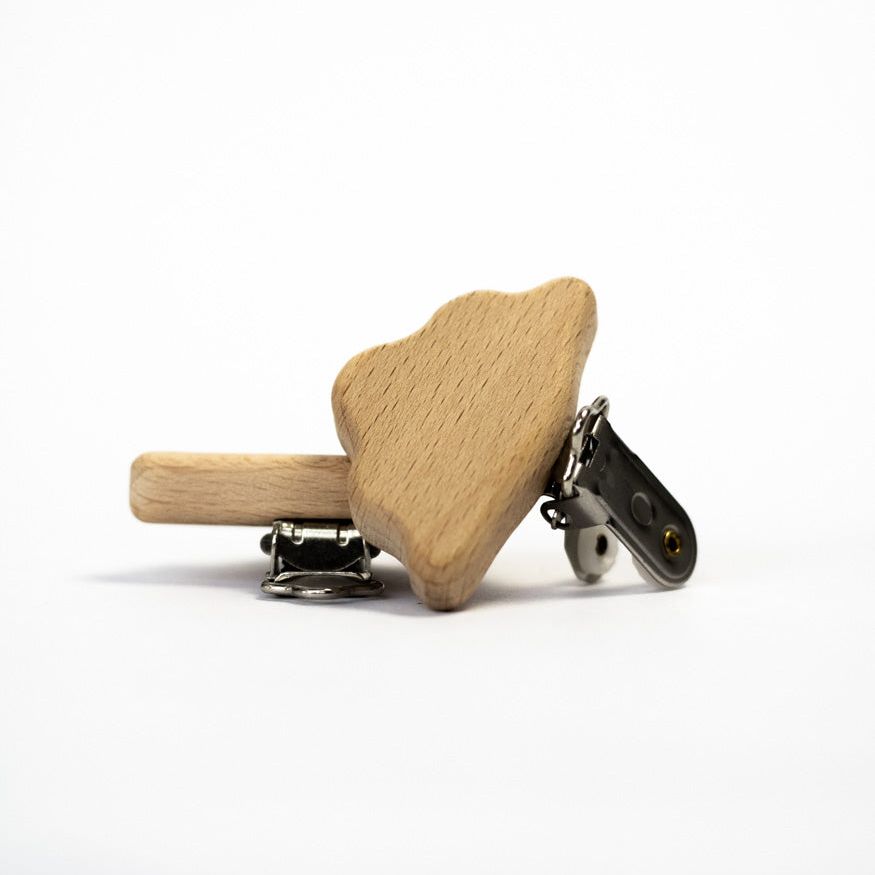 Schnullerclip "Wolke" aus Buchenholz - mahina