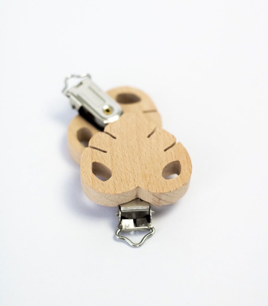 Schnullerclip "Blatt" aus Buchenholz - mahina