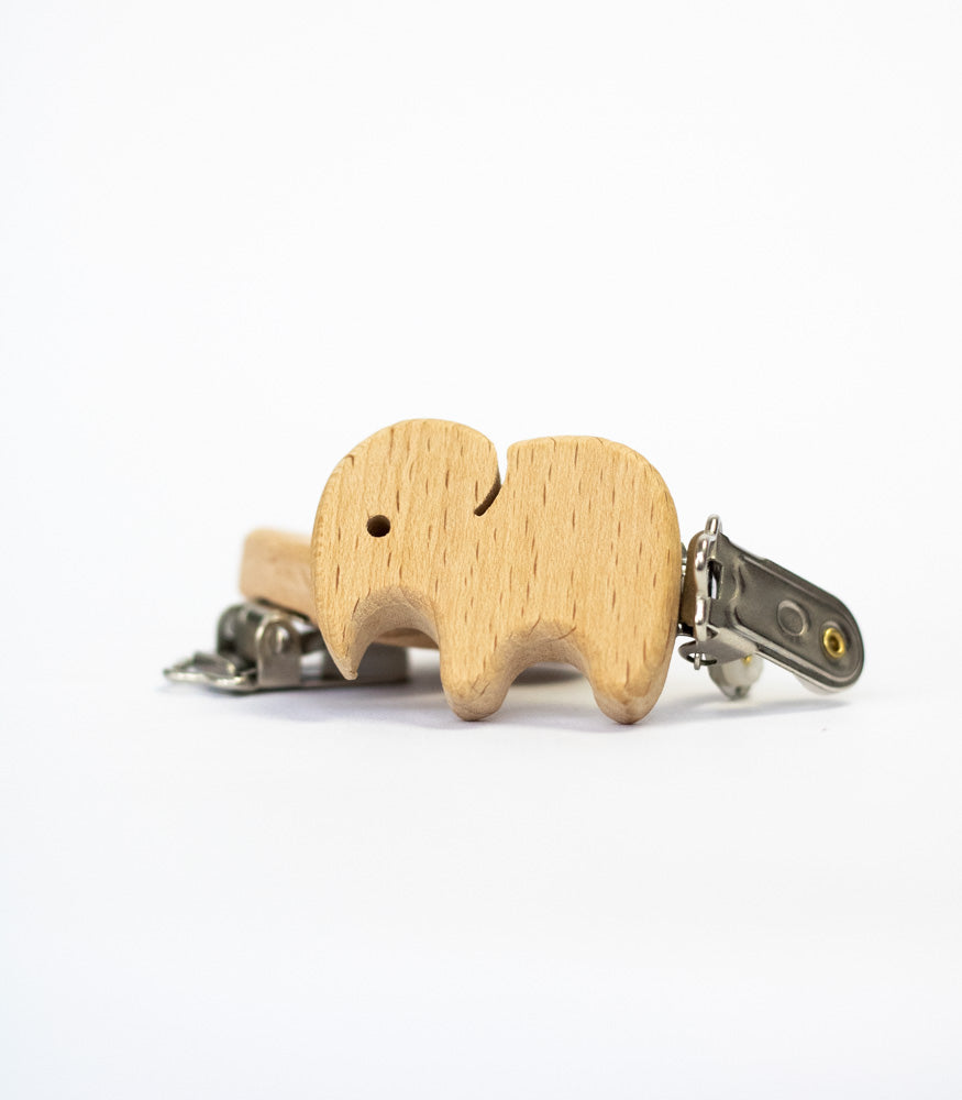 Schnullerclip "Elefant" aus Buchenholz - MAHINA