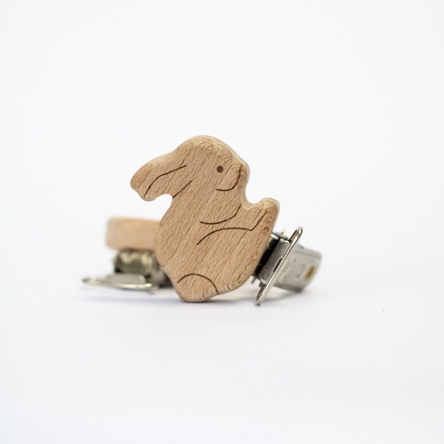 Schnullerclip "Bunny" aus Buchenholz - mahina