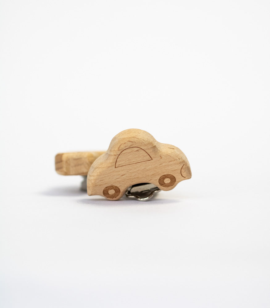 Schnullerclip "Auto" aus Buchenholz - mahina