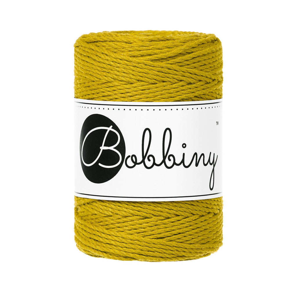 Bobbiny Makramee Garn 1,5mm 3ply Spicy Yellow 100m - MAHINA