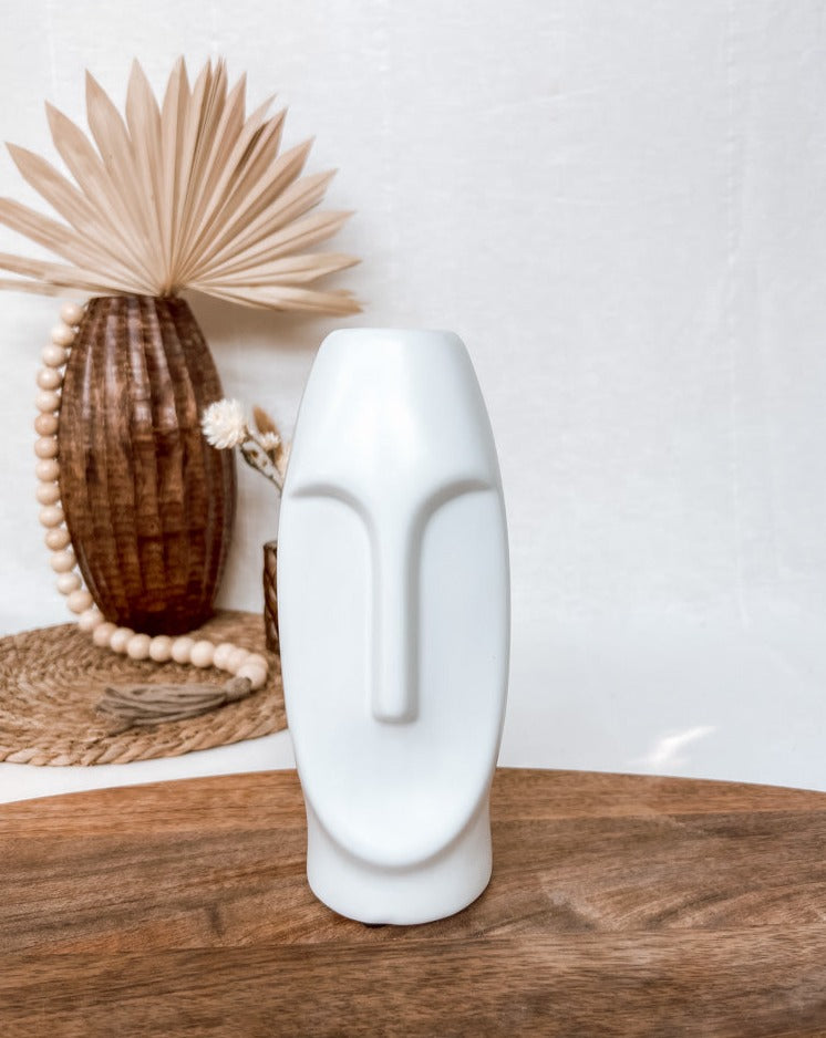 Vase "Mataki" in weiß 22cm - MAHINA
