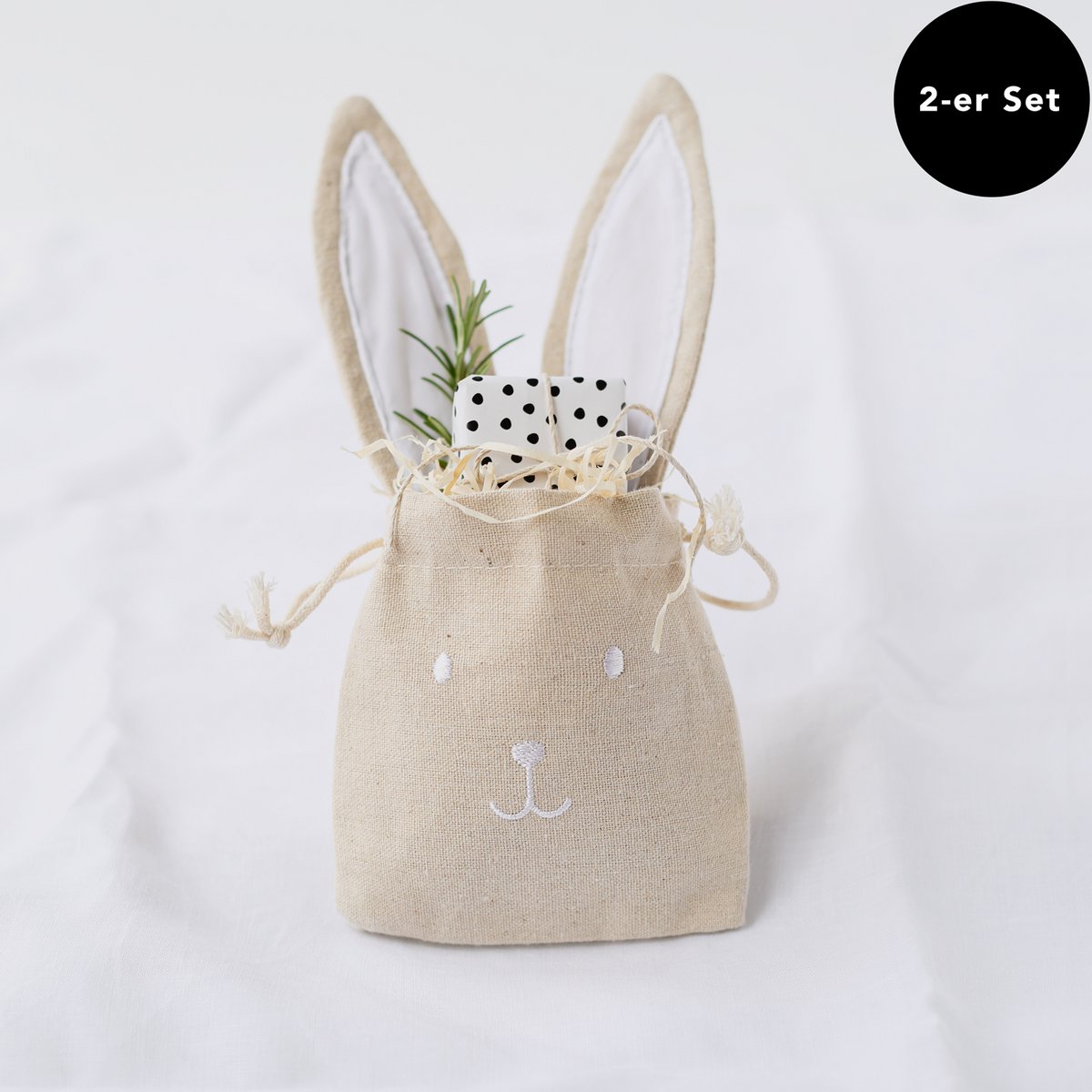 Eulenschnitt Geschenktüte Hase, 2er Set - mahina