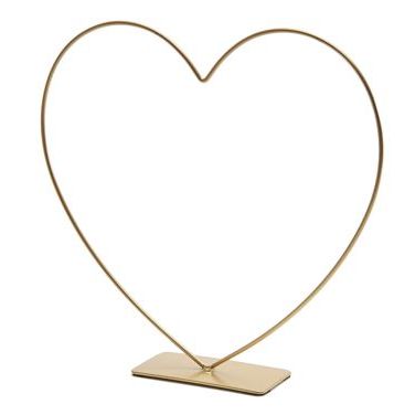 Metall Herz stehend in gold, 25cm - mahina