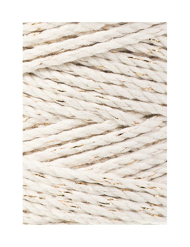 Bobbiny Makramee Garn 1,5mm 3ply Golden Natural 100m - mahina