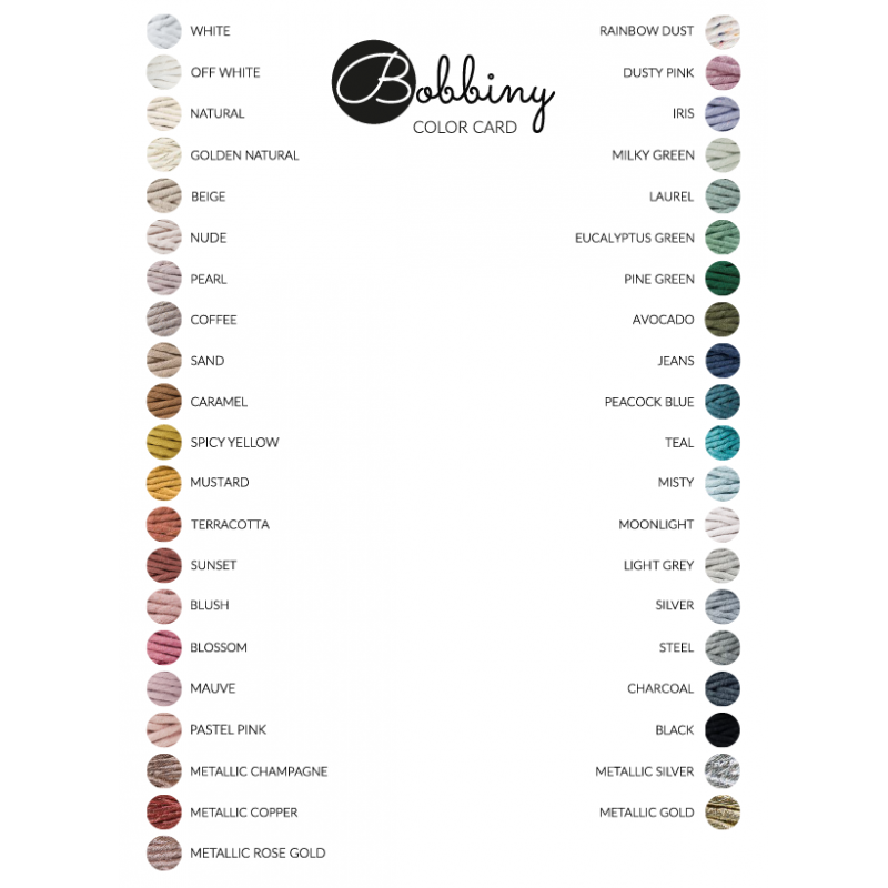 Bobbiny Makramee Garn 3mm 3ply Wine Red 100m - MAHINA