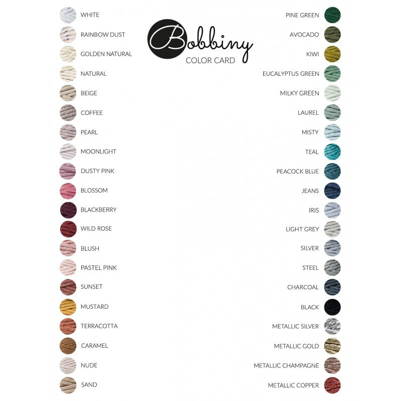 Bobbiny Makramee Garn 9mm 3ply Moonlight 30m - MAHINA