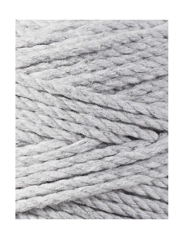 Bobbiny Makramee Garn 1,5mm 3ply Light Grey 100m - MAHINA