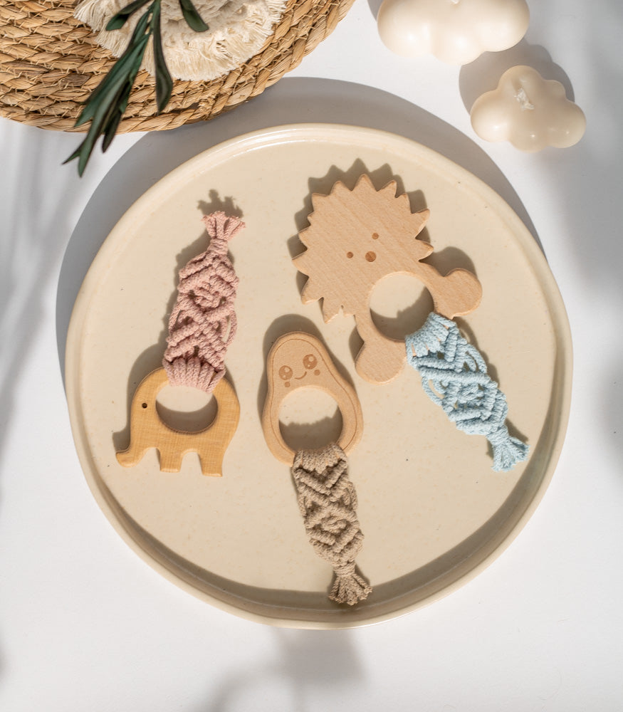 Handgemachtes Makramee Babyset "Classic" personalisierbar - Interior > Dekoration > Makramee von mahina