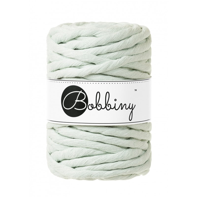Bobbiny Makramee Garn 9mm gezwirnt Milky Green 30m - mahina