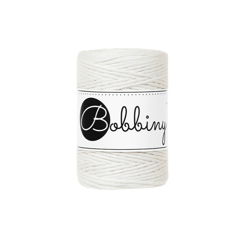 Bobbiny Makramee Garn 1,5mm gezwirnt Off White 100m - mahina
