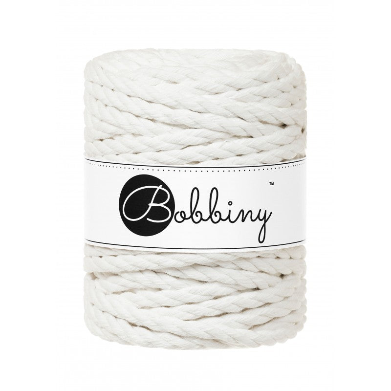 Bobbiny Makramee Garn 9mm 3ply Off White 30m - mahina