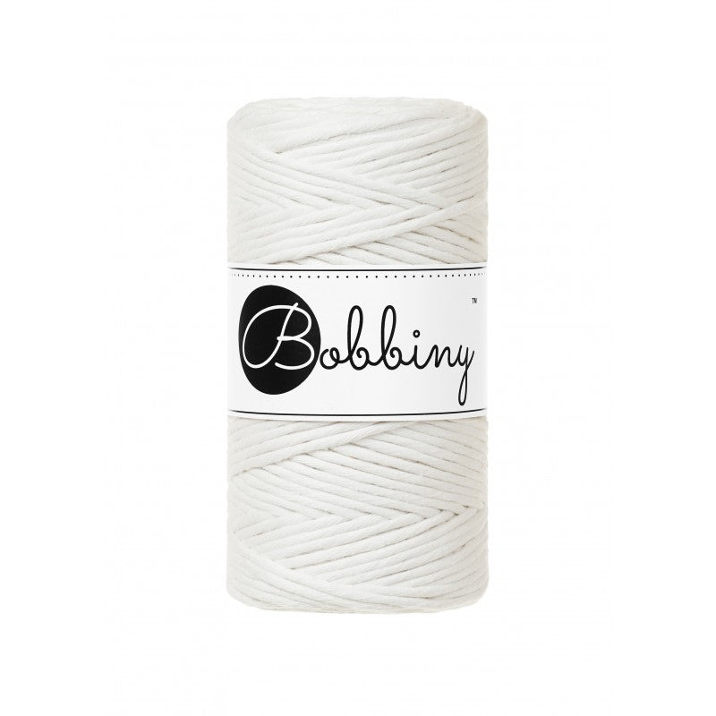 Bobbiny Makramee Garn 3mm gezwirnt Off White 100m - MAHINA