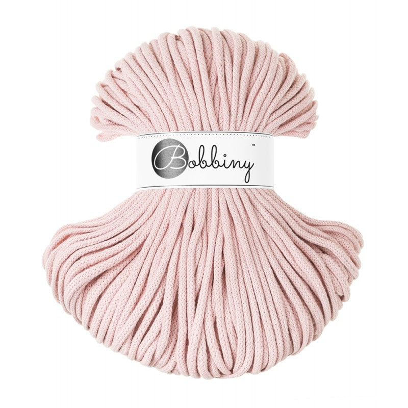 Bobbiny PREMIUM Flechtkordel 5mm geflochten Pastel Pink 100m - MAHINA