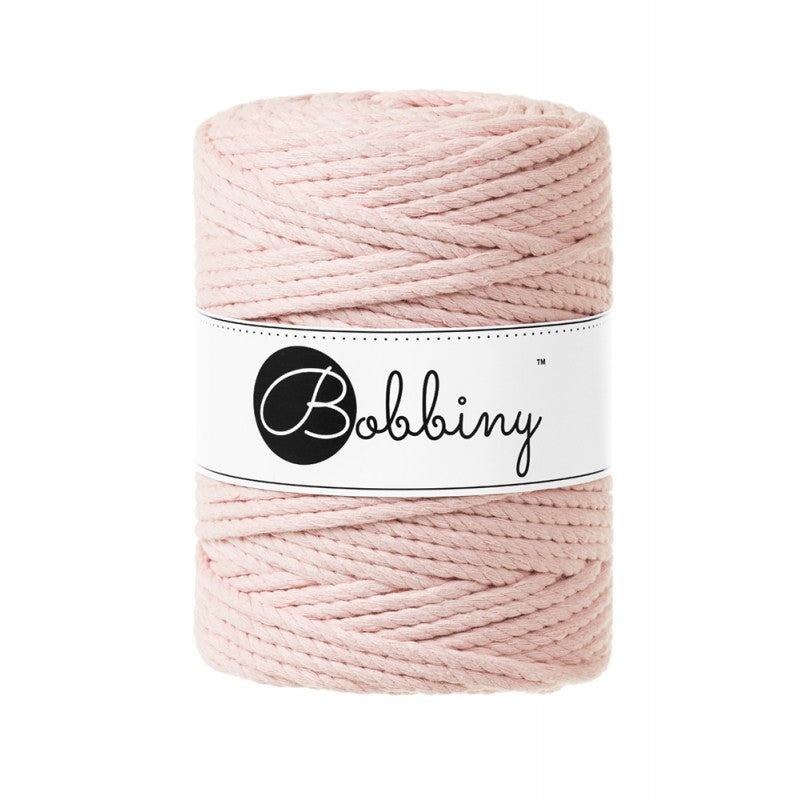 Bobbiny Makramee Garn 5mm 3ply Pastel Pink 100m - MAHINA