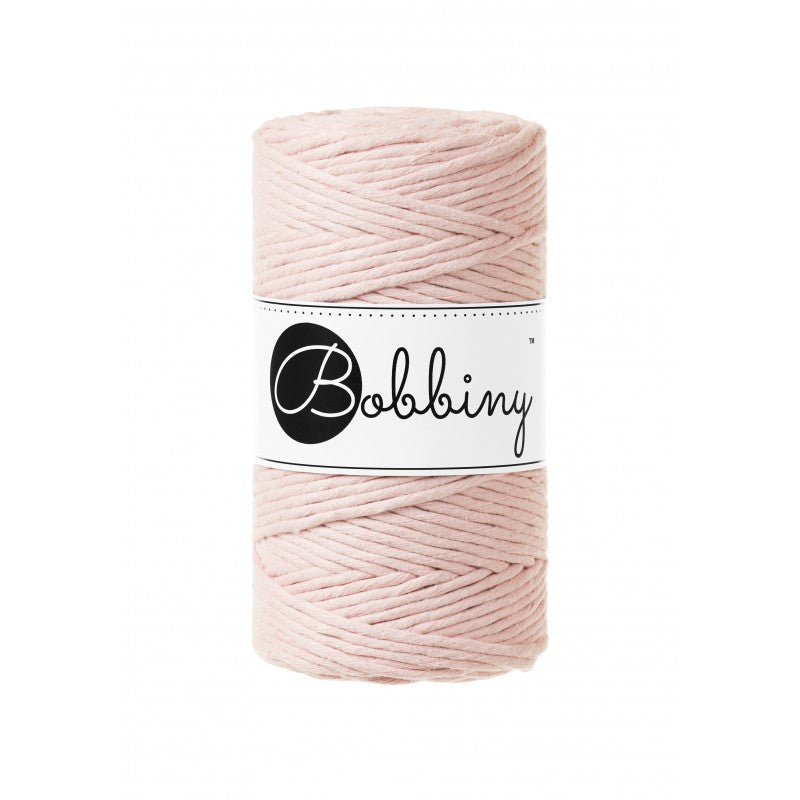 Bobbiny Makramee Garn 3mm gezwirnt Pastel Pink 100m - mahina