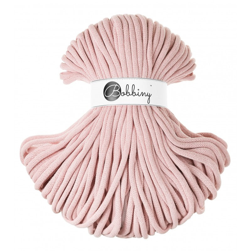 Bobbiny JUMBO Flechtkordel 9mm geflochten Pastel Pink 100m - mahina