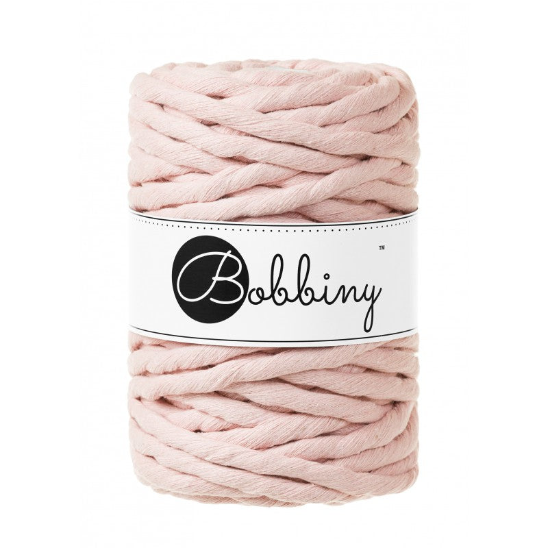 Bobbiny Makramee Garn 9mm gezwirnt Pastel Pink 30m - mahina