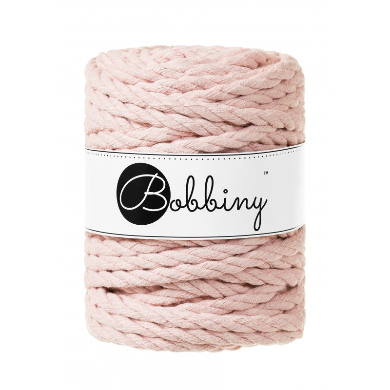 Bobbiny Makramee Garn 9mm 3ply Pastel Pink 30m - mahina