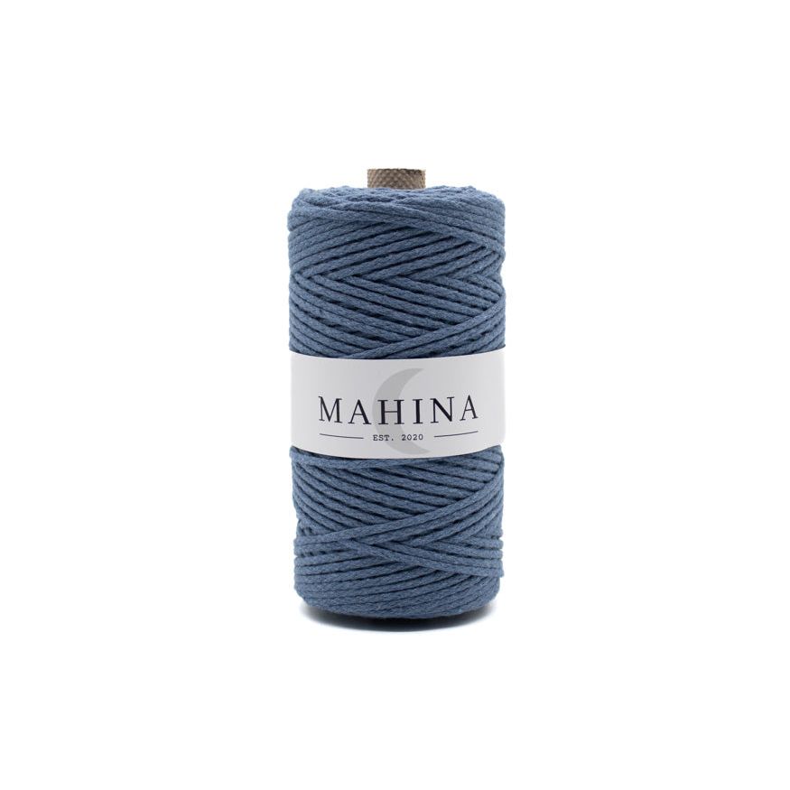 MAHINA Garn 2mm geflochten Jeans 150m - Garne > Baumwollgarne > Pferdeseile > Geflochten > 2mm > 150m von mahina