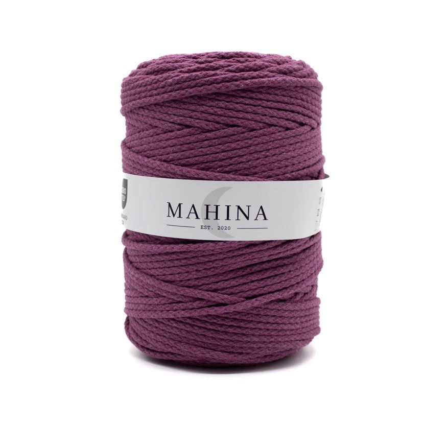 MAHINA Garn 4mm geflochten Violett 200m - Garne > Baumwollgarne > Pferdeseile > Geflochten > 4mm > 200m von mahina