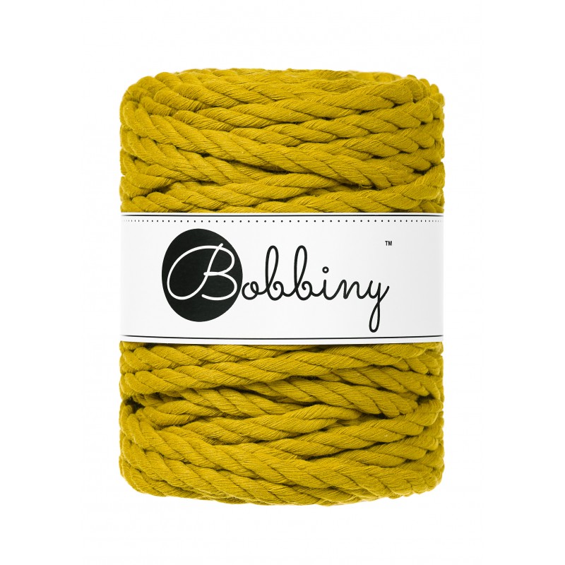 Bobbiny Makramee Garn 9mm 3ply Spicy Yellow 30m - MAHINA