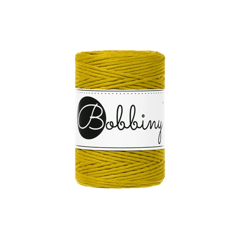 Bobbiny Makramee Garn 1,5mm gezwirnt Spicy Yellow 100m - mahina