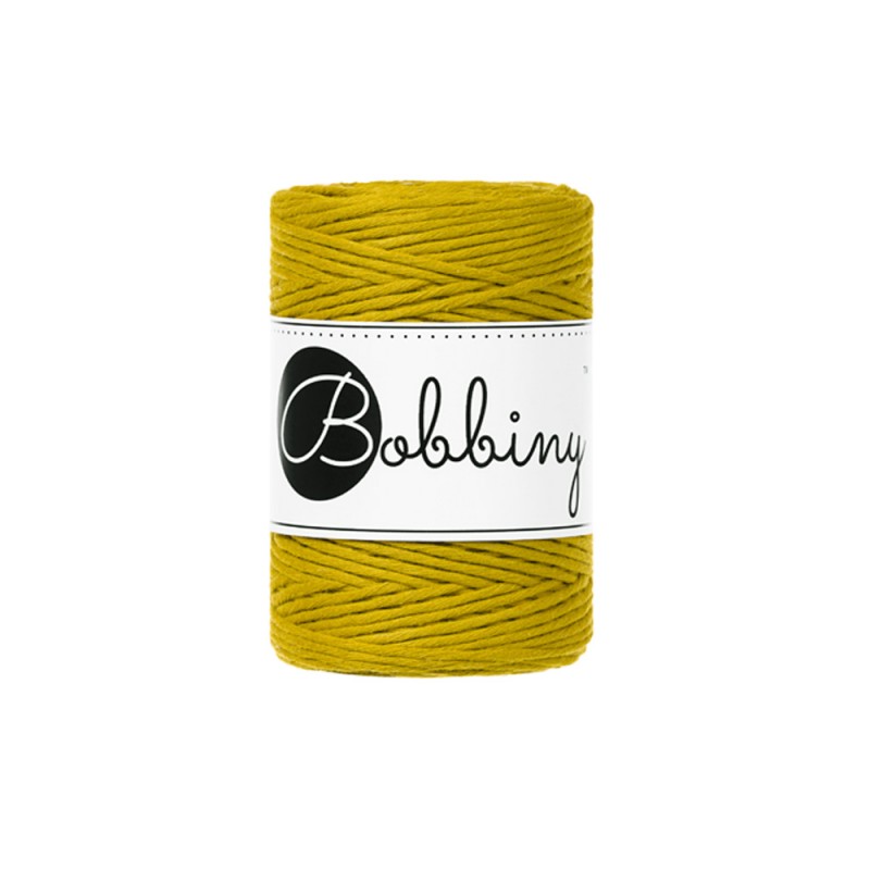 Bobbiny Makramee Garn 1,5mm gezwirnt Spicy Yellow 100m - MAHINA