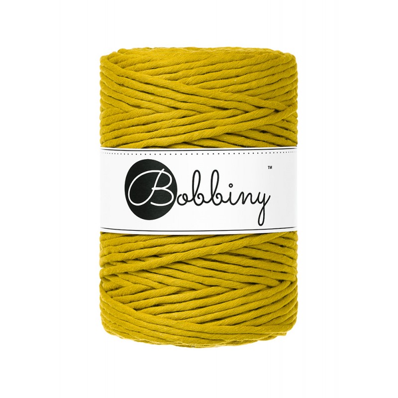 Bobbiny Makramee Garn 5mm gezwirnt Spicy Yellow 100m - MAHINA