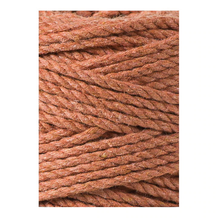 Bobbiny Makramee Garn 1,5mm 3ply Terracotta 100m - MAHINA