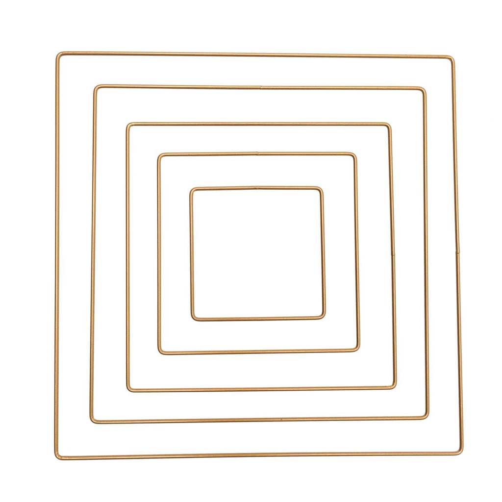 Metallring "Quadrat" in gold, verschiedene Größen - MAHINA
