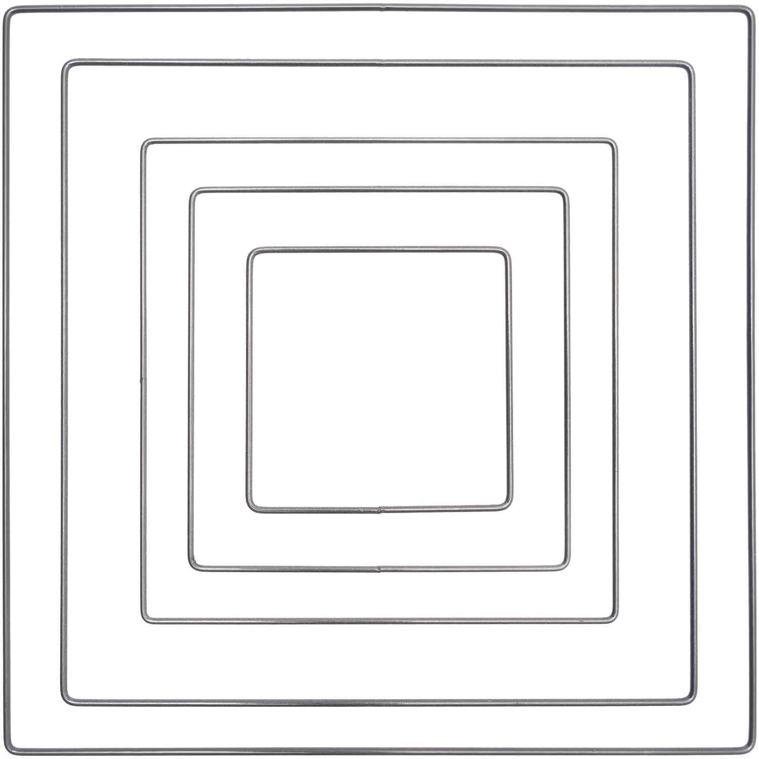 Metallring "Quadrat" in anthrazit, verschiedene Größen - mahina
