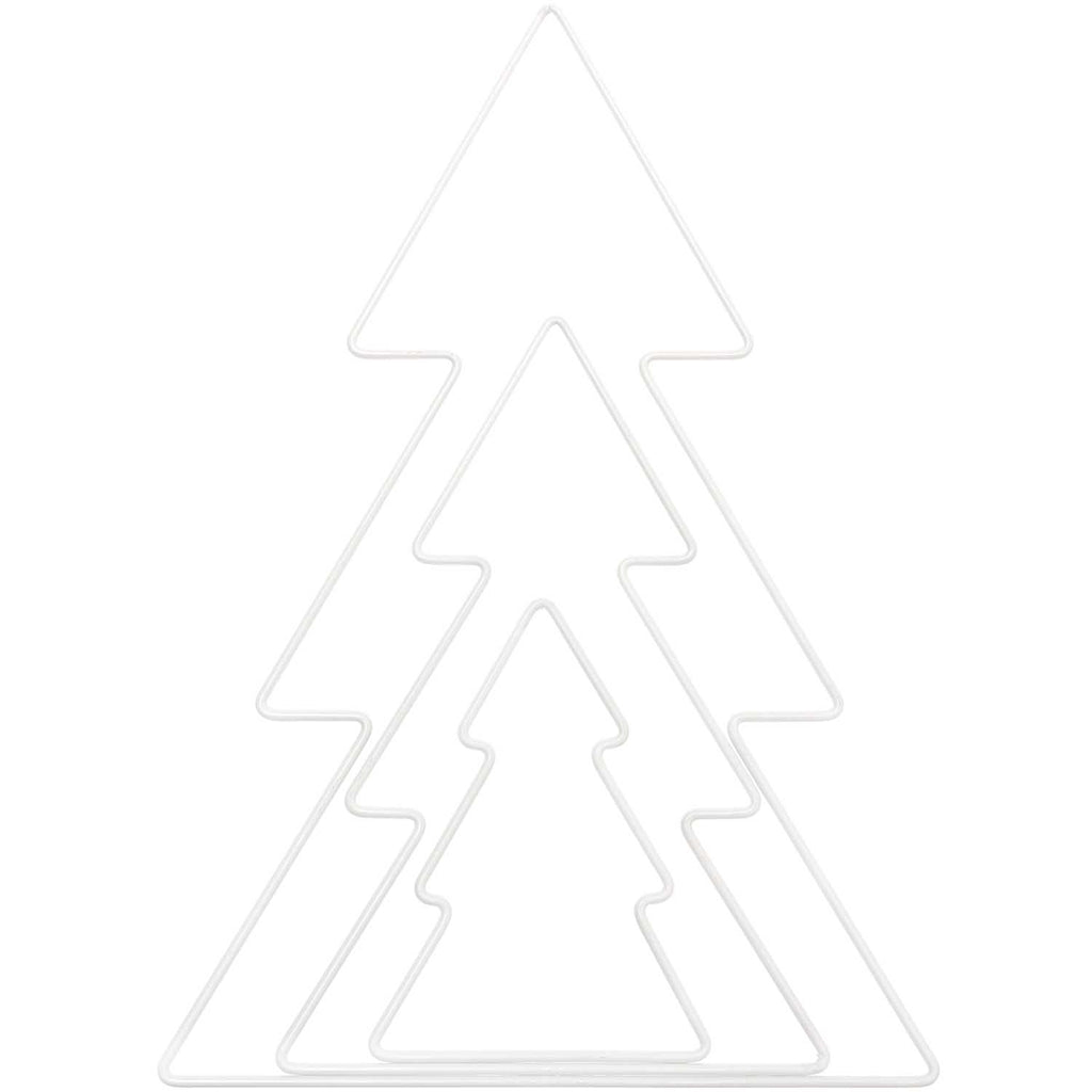 Metallring "Tannenbaum" in weiß, verschiedene Größen - MAHINA