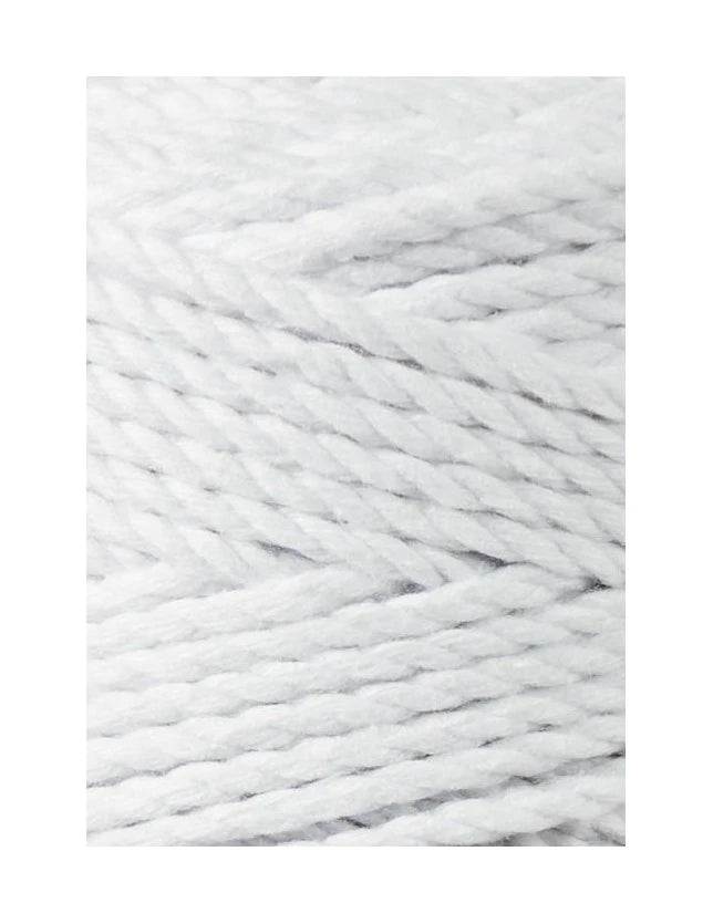 Bobbiny Makramee Garn 1,5mm 3ply White 100m - mahina