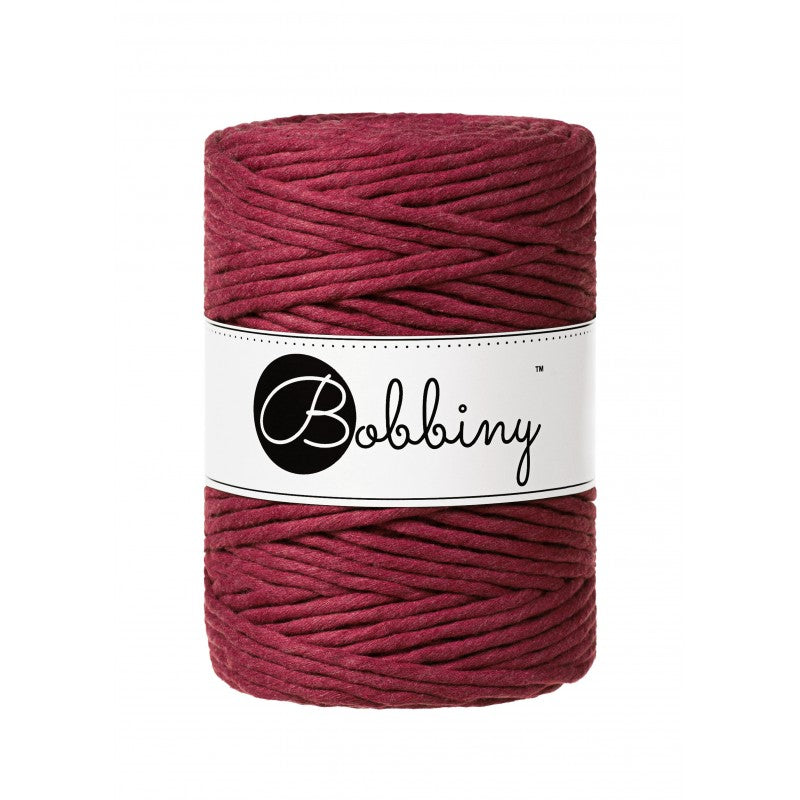 Bobbiny Makramee Garn 5mm gezwirnt Wine Red 100m - MAHINA