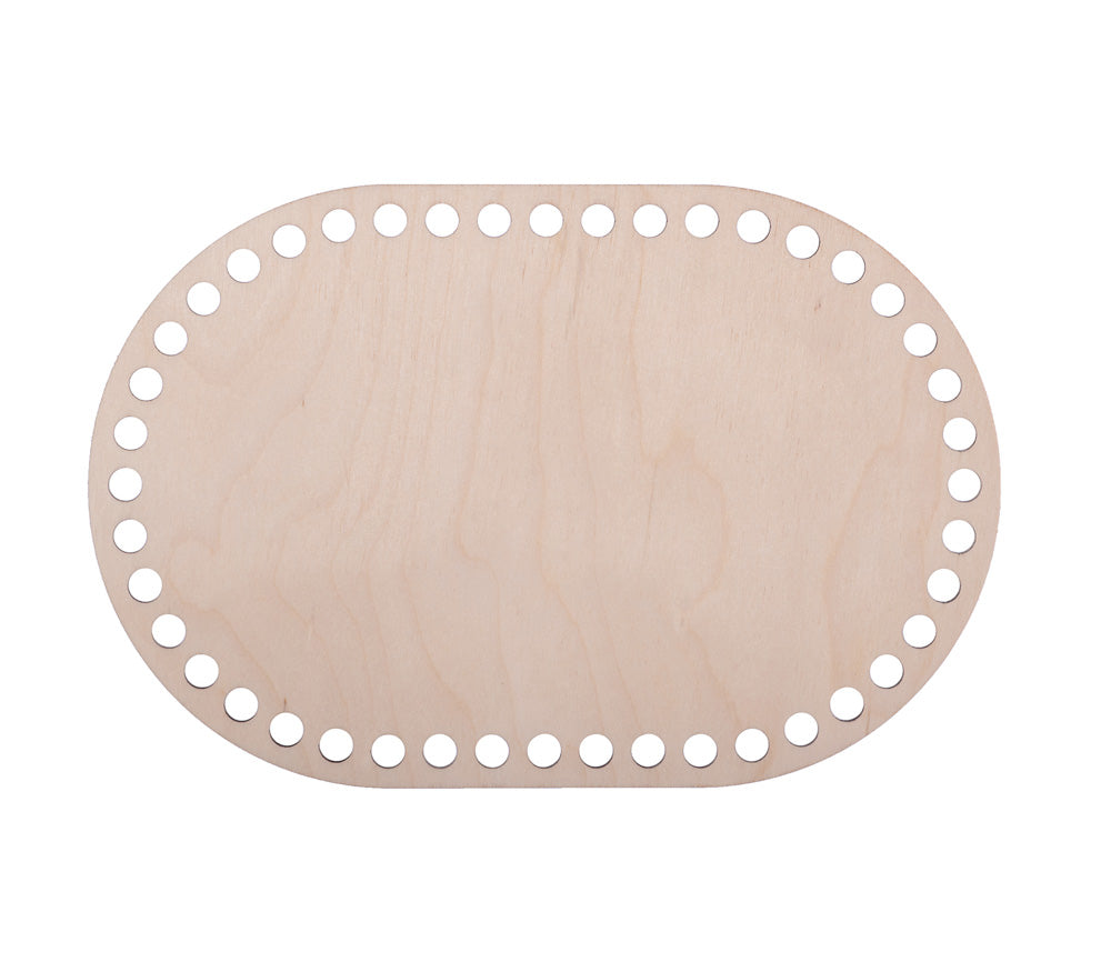 Häkelboden "Abgerundetes Rechteck kurz" Birkenholz 7 Größen - Bastelbedarf -> Häkeln und Stricken -> Häkelboden von mahina