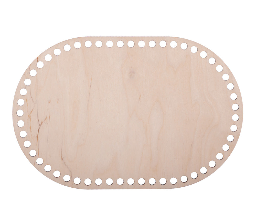 Häkelboden "Abgerundetes Rechteck kurz" Birkenholz 7 Größen - Bastelbedarf -> Häkeln und Stricken -> Häkelboden von mahina