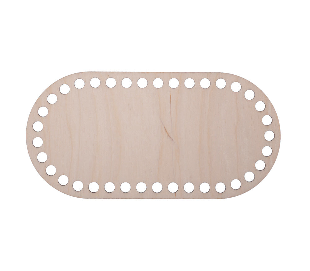 Häkelboden "Abgerundetes Rechteck lang" Birkenholz 7 Größen - Bastelbedarf -> Häkeln und Stricken -> Häkelboden von mahina