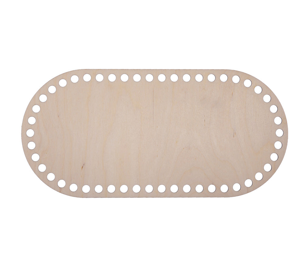 Häkelboden "Abgerundetes Rechteck lang" Birkenholz 7 Größen - Bastelbedarf -> Häkeln und Stricken -> Häkelboden von mahina