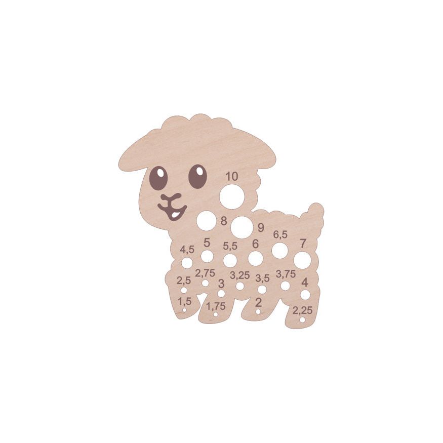 MAHINA Nadelmaß für Stricknadeln "Schaf" - Bastelbedarf -> Häkeln und Stricken -> Nadelmaß von mahina